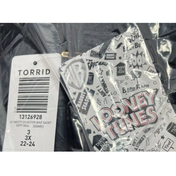Looney Tunes +3 Black Tweety Bird & Sylvester Graphic Cotton Stretch Bike Shorts - Picture 6 of 6
